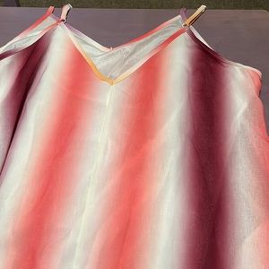 Bright multi colored sundress 1X adjustable straps